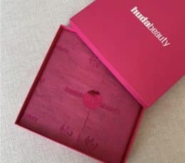 Huda Beauty Pink Silk Logo Scarf