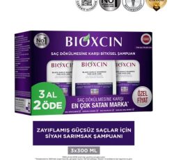 Bioxcin Black Garlic Shampoo for Hair Loss – Triple Pack (3 × 300ml)