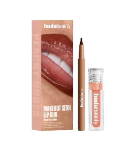 Huda Beauty Makeout Sesh Lip Duo – Peachy Nudes