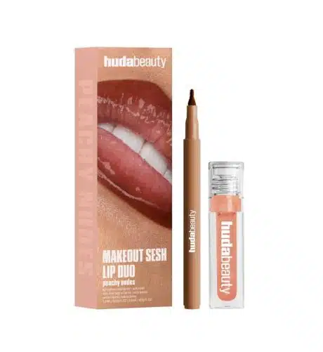 Huda Beauty Makeout Sesh Lip Duo – Peachy Nudes