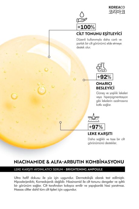 KOREACO Brightening Ampoule – Alpha-Arbutin, Niacinamide & Hyaluronic Acid 50ml – view 3